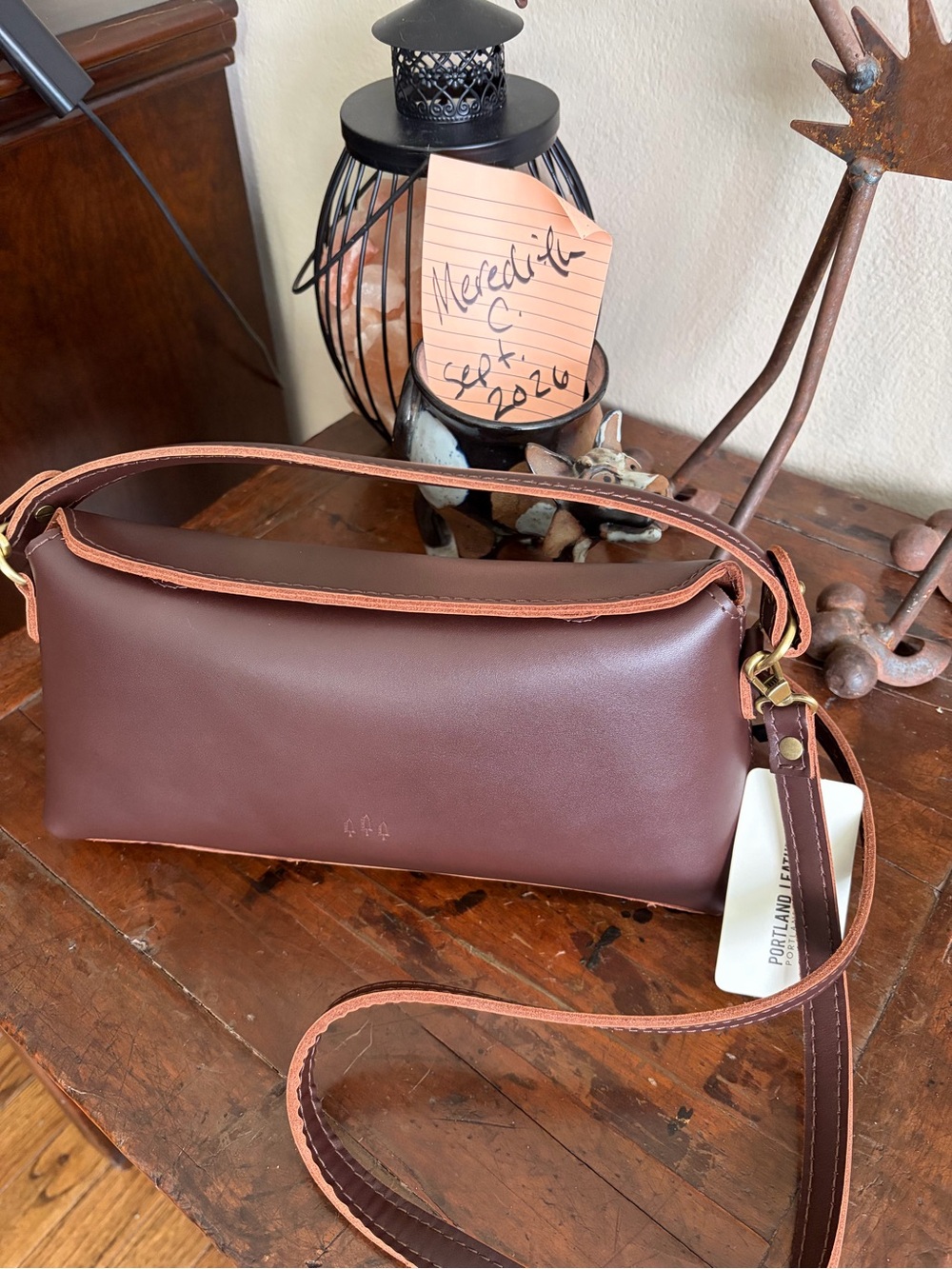 Portland Leather Amelie Crossbody Bag in Grizzly - New w/Tags